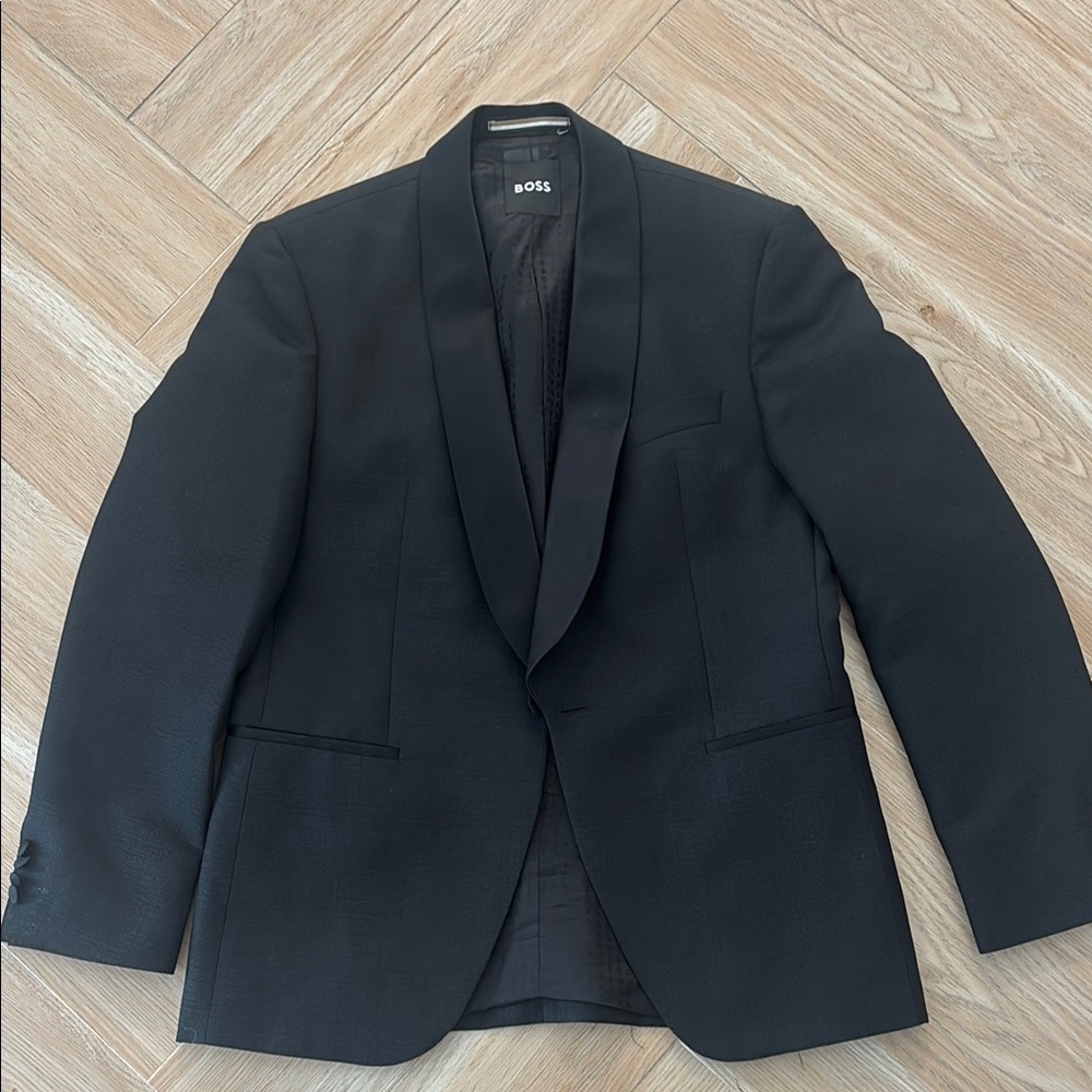 Boss Black Tuxedo Jacket with Notched Lapel